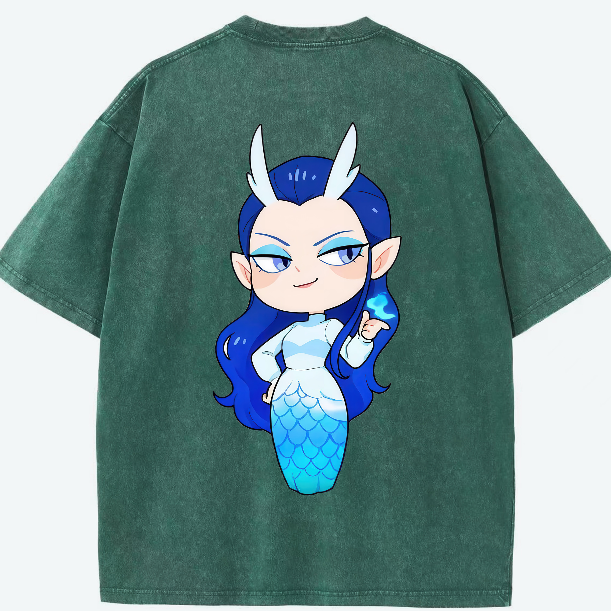 （画像用） Ne Zha 2 ナタ 魔童の大暴れ 綿100% ヴィンテージ風 半袖Tシャツ（背面プリント）